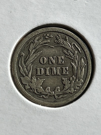 1913 Barber Dime - VF