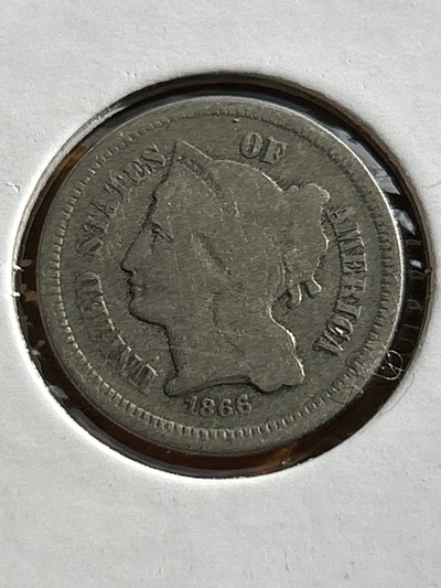 1866 VG Nicket Three Cent