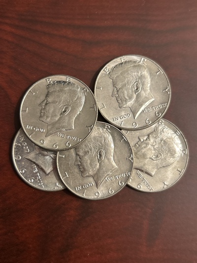 1966 MS Kennedy Half Dollars
