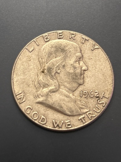 1962 F Franklin Half Dollar
