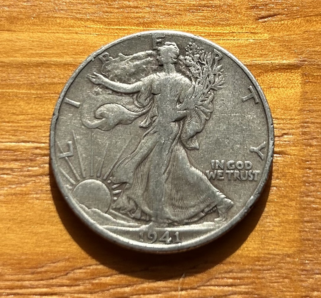 1941 Liberty Walking Half Dollar