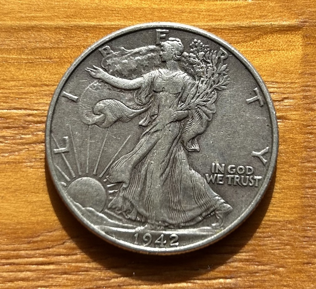 1942 Liberty Walking Half Dollar