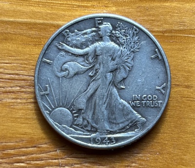 1943 Very Good Liberty Walking Half Dollar