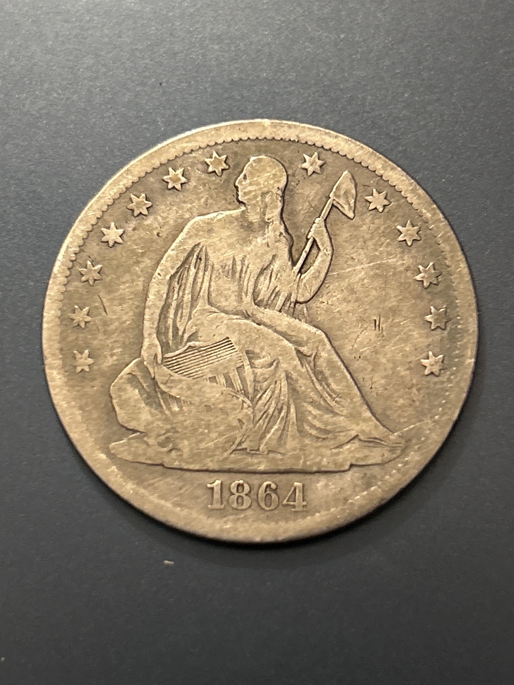1864-S Liberty Seated Half Dollar