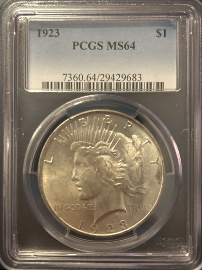 1923 Peace Dollar - PCGS MS64