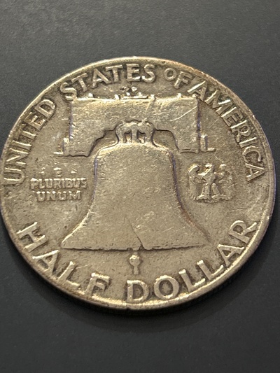 1954 D Franklin Half Dollar - VF