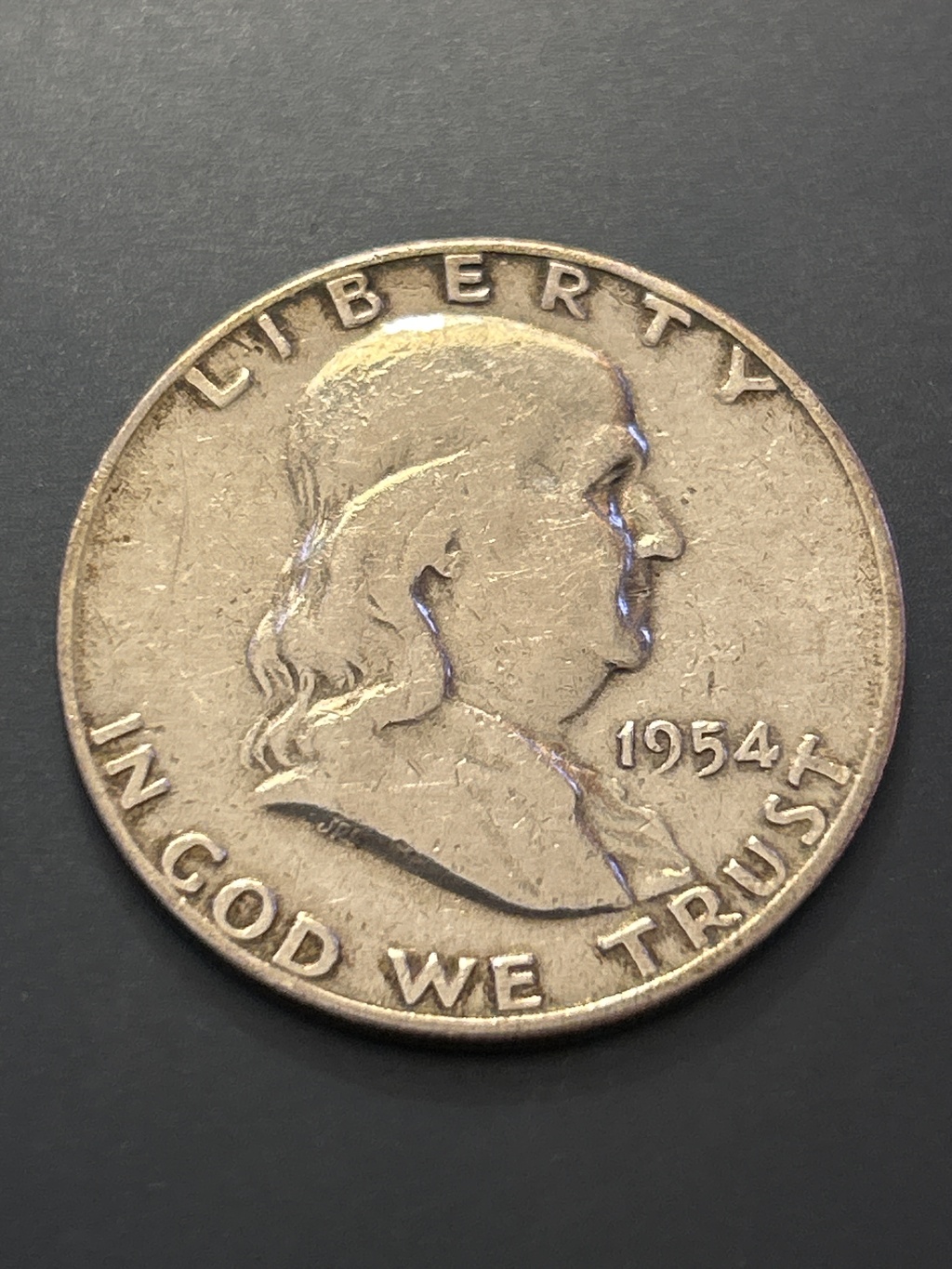 1954 D Franklin Half Dollar - VF