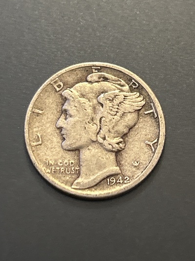 1942 Winged Liberty Dime - VF
