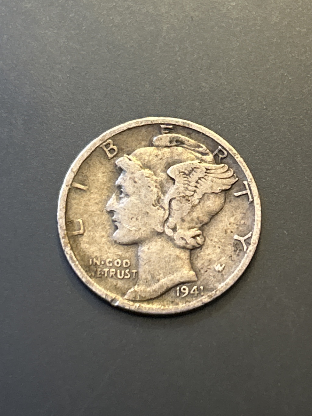 1941 D Winged Liberty Dime - F