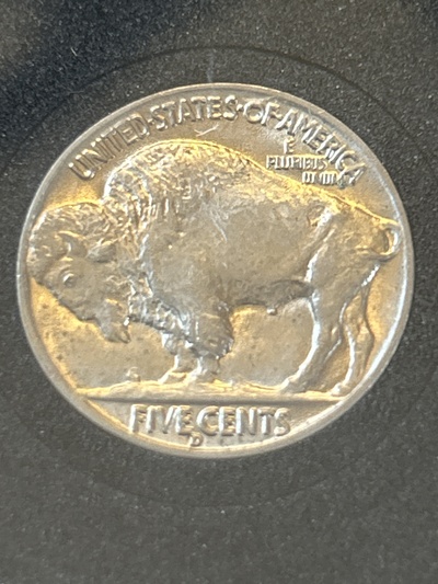 1938 D Buffalo Nickel - AU