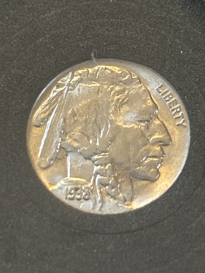 1938 D Buffalo Nickel - AU