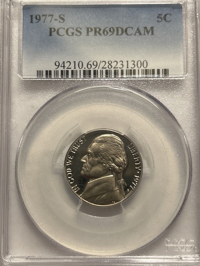 High Grade 1977-S Proof Nickel