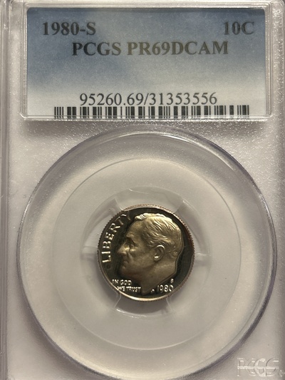 1980-S Dime - PR69 DCAM