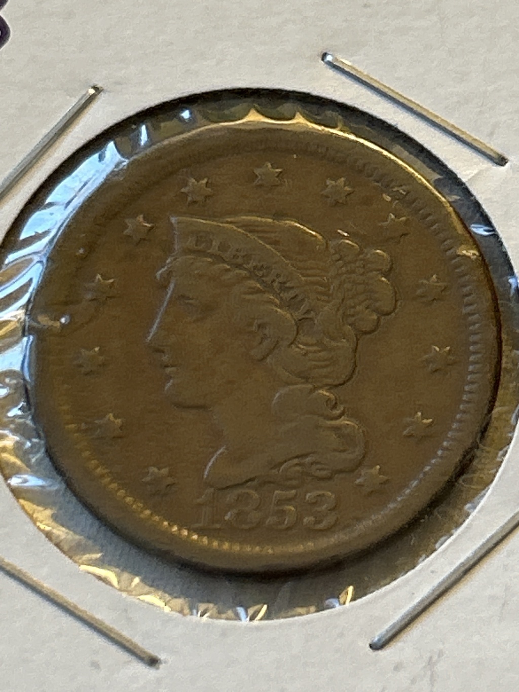 1853 Large Cent - G or VG