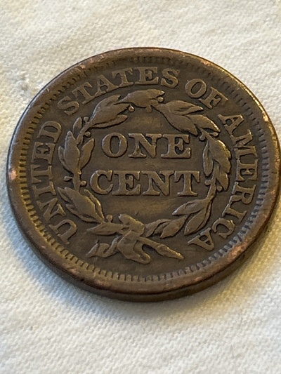 1854 Large Cent - VG