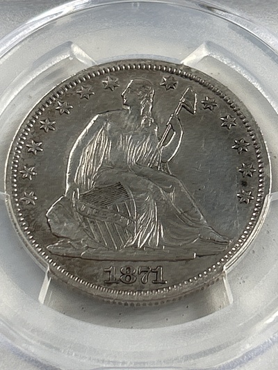1871-S Seated Liberty Half Dollar - XF Detail