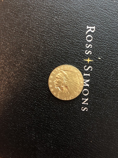 1925 D quarter eagle $2.50 gold Indian Head coin