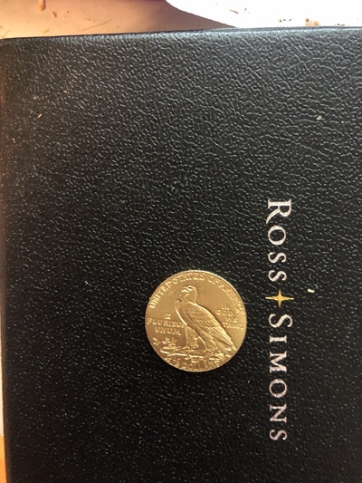 1925 D quarter eagle $2.50 gold Indian Head coin