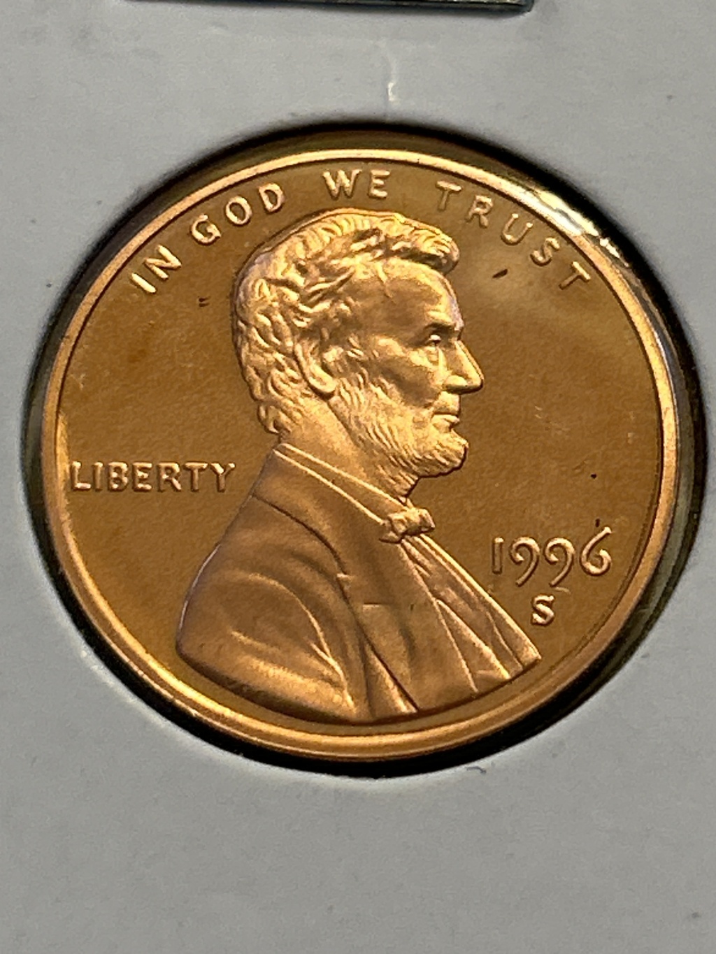 1996 S Proof Lincoln Cent
