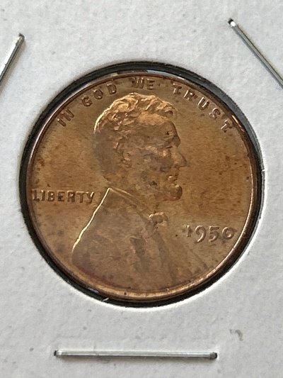 1950 Lincoln Wheat Cent - AU-55