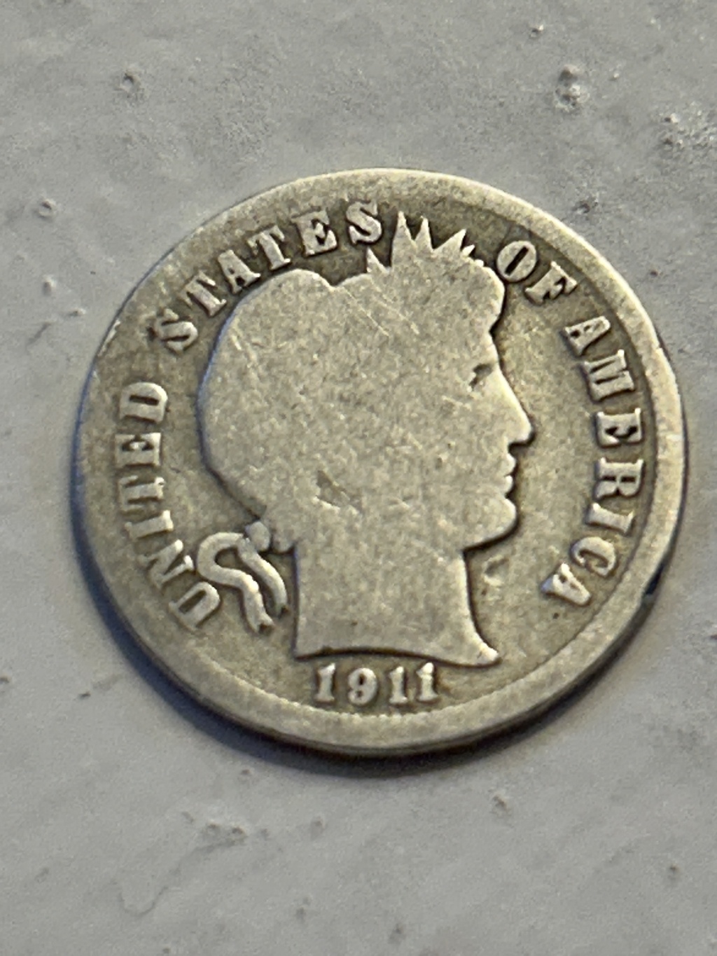 1911 Barber Dime - G