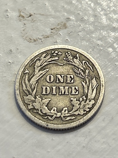 1916 Barber Dime - F