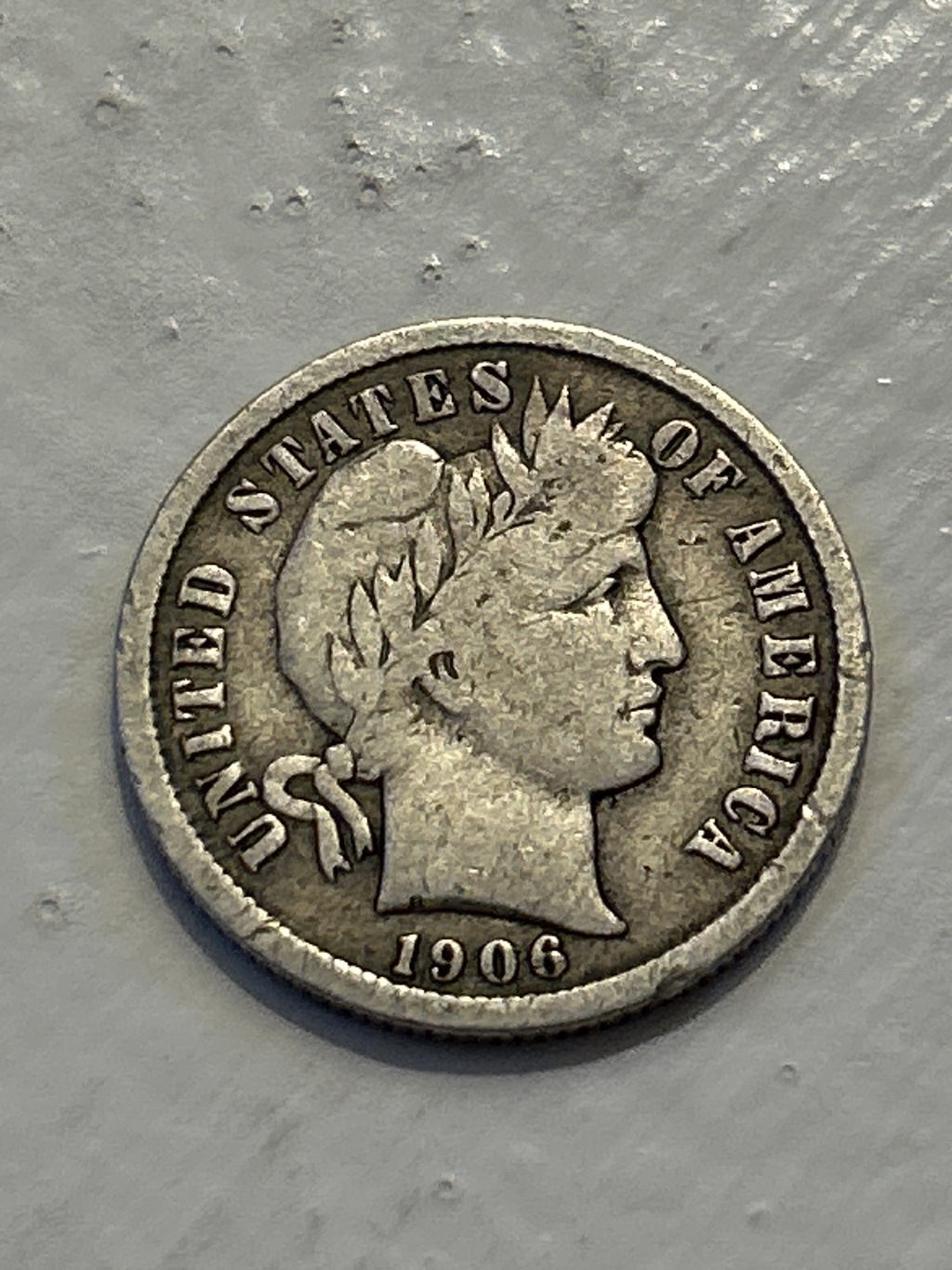 1906 Barber Dime - F