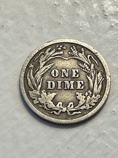 1906 Barber Dime - F