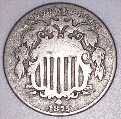 1875 Shield Nickel