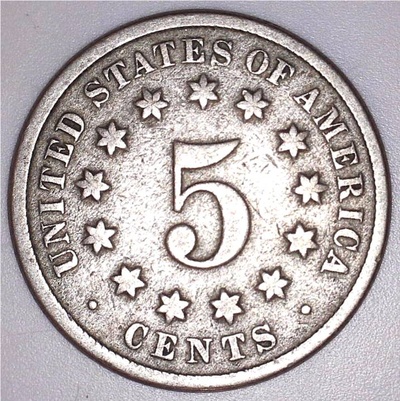 1875 Shield Nickel