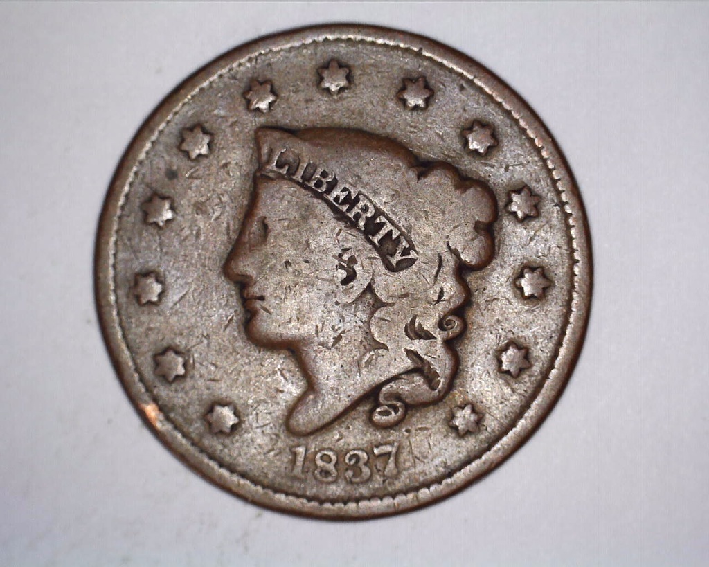 1837 Coronet Head Large Cent