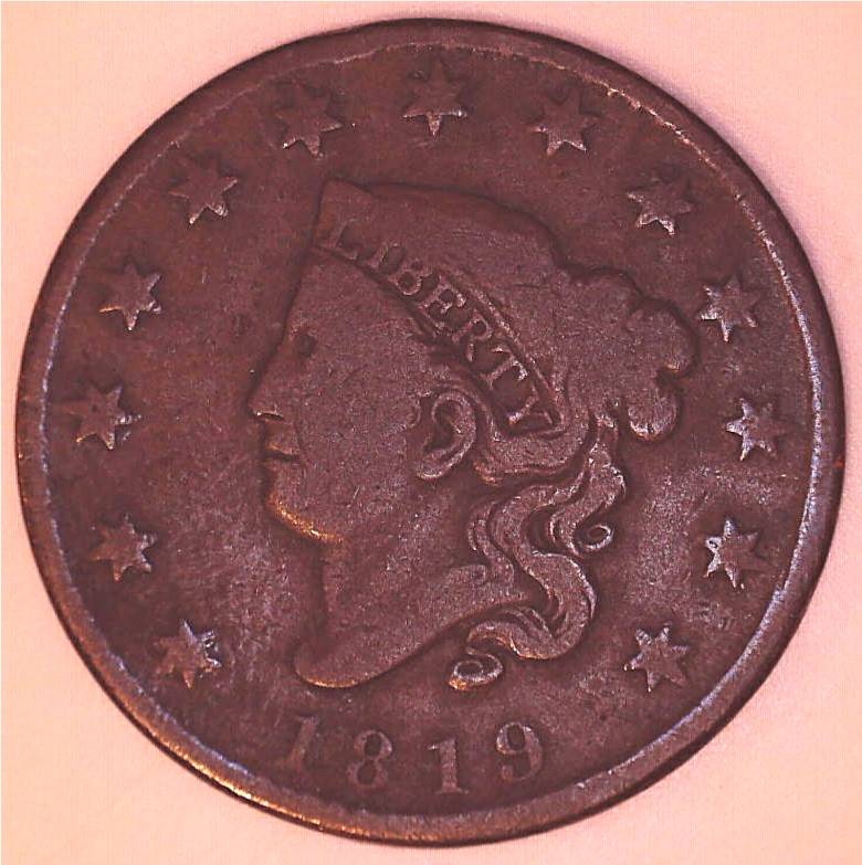 1819 Coronet Head Large Cent