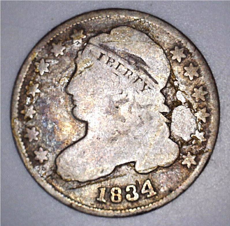 1834 Capped Bust Dime