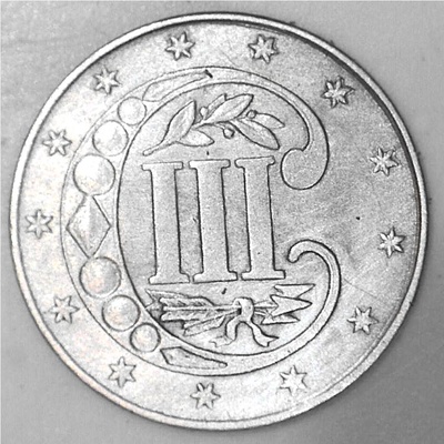 1861 Siver 3 cent