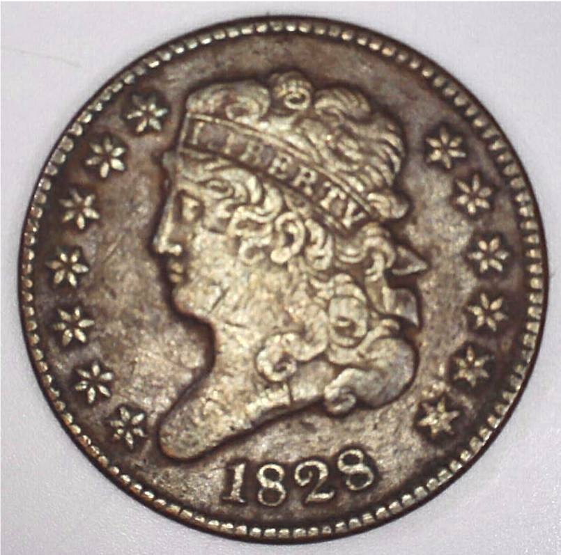 1828 Half Cent - 13 stars