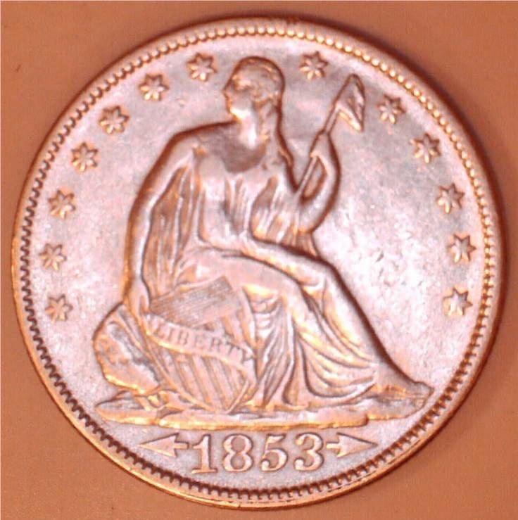 1853 Seated Liberty Half Dollar
