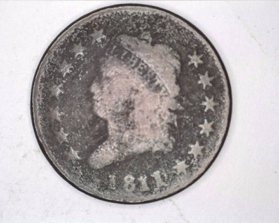 1811 rare last 1 over 0 Large Cent
