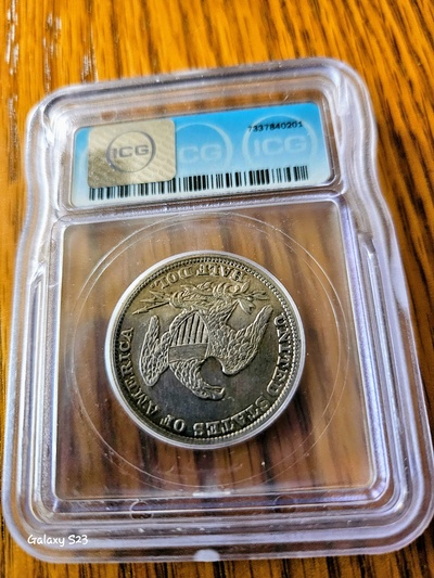 1838 Capped bust Half Dollar with reeded edge