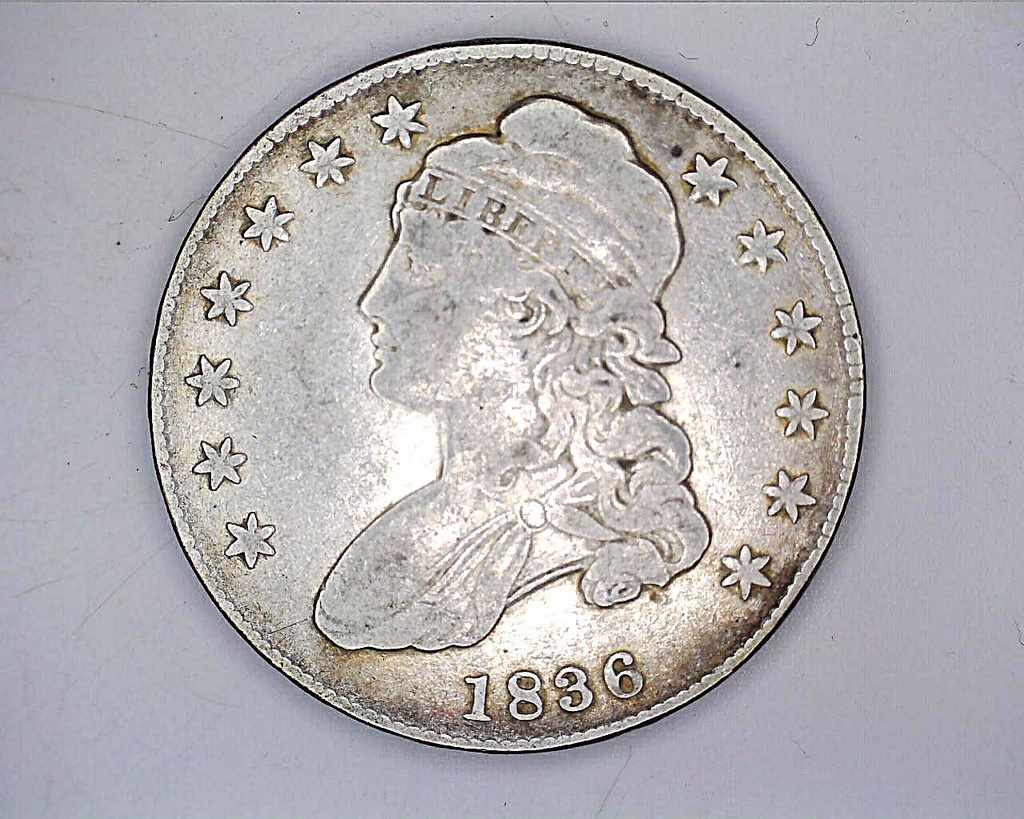 1836 Capped Bust Half Dollar-Lettered Edge