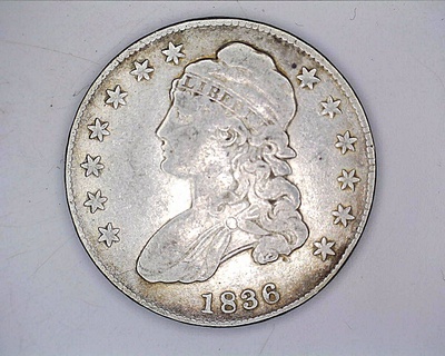 1836 Capped Bust Half Dollar-Lettered Edge