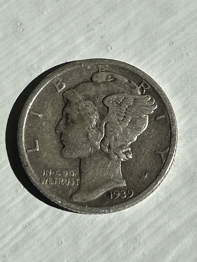 1939 D Mercury Dime