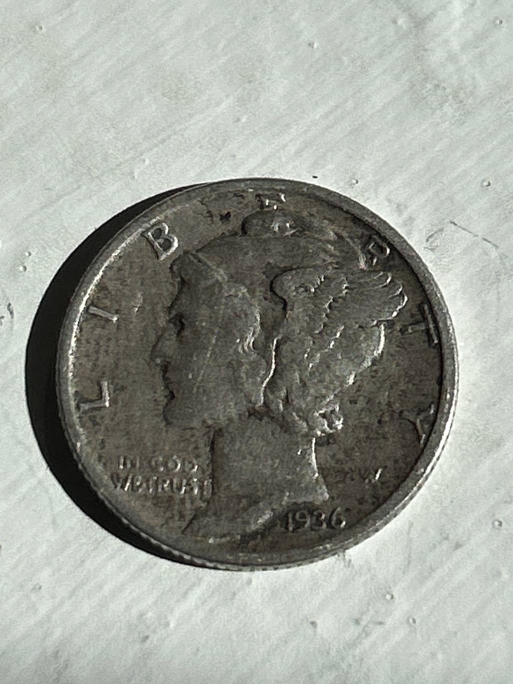 1936 S Mercury Dime